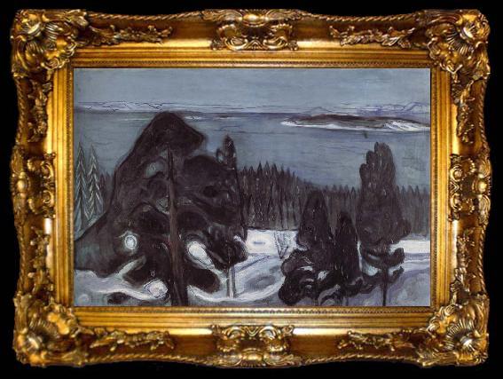framed  Edvard Munch Winter night, ta009-2
